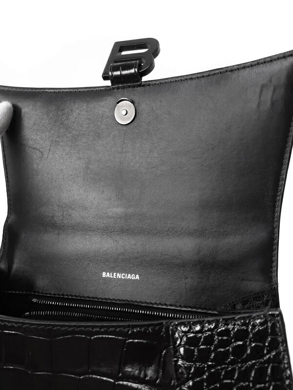BALENCIAGA】バレンシアガ『クロコ型押し アワーグラス スモール
