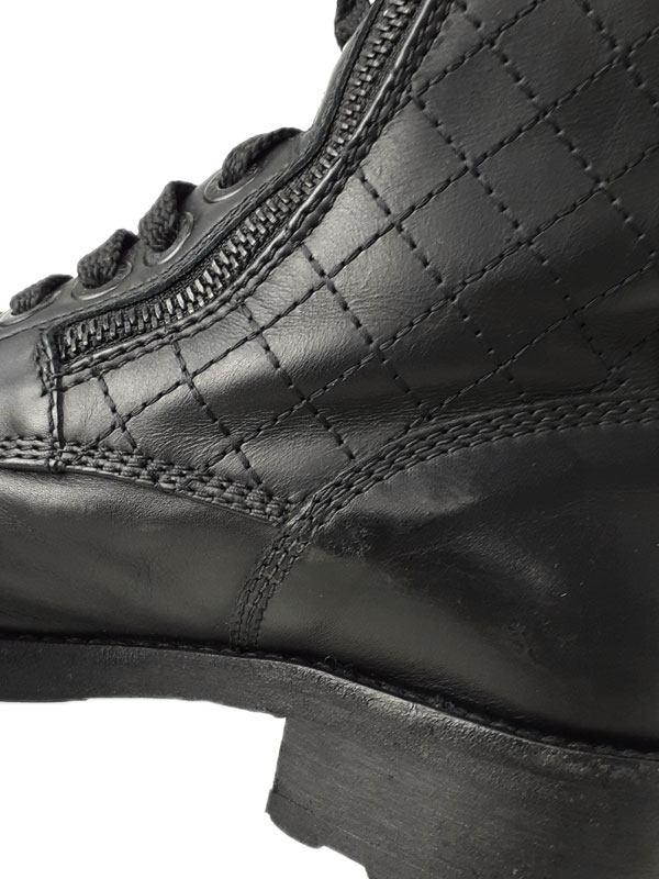 CHANEL】シャネル『ココマーク マトラッセ サイドジップ レースアップ