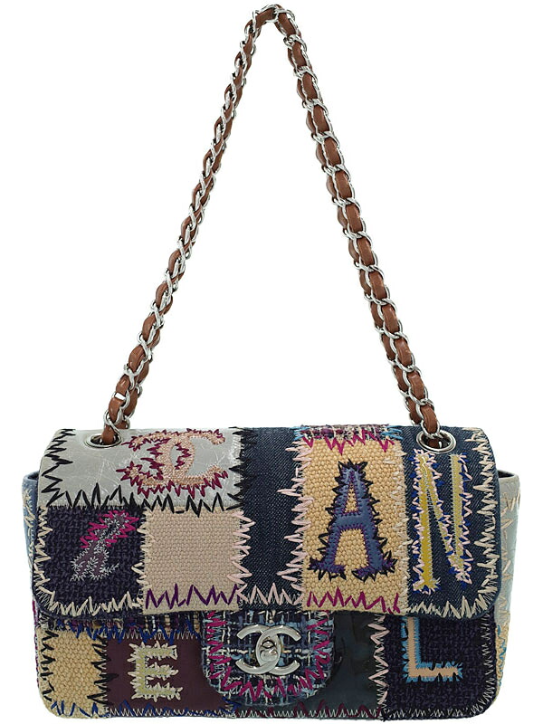 CHANEL】【シルバー金具】シャネル『パッチワーク チェーンショルダー