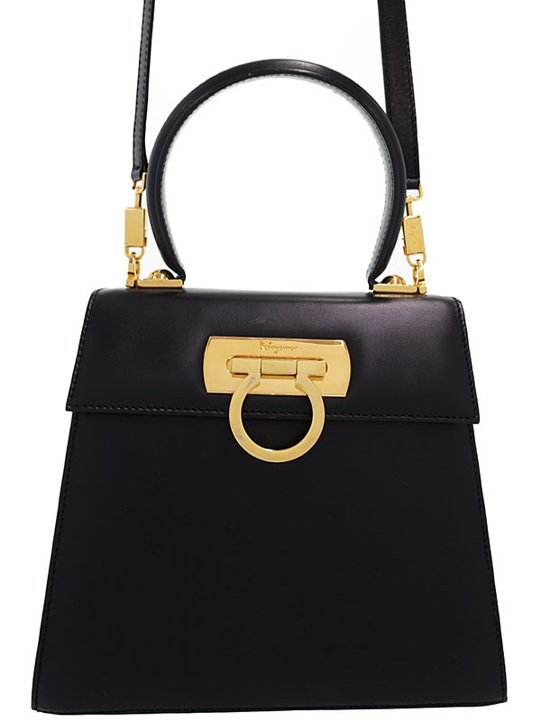 Salvatore Ferragamo】フェラガモ『ガンチーニ 2WAYハンドバッグ』BX