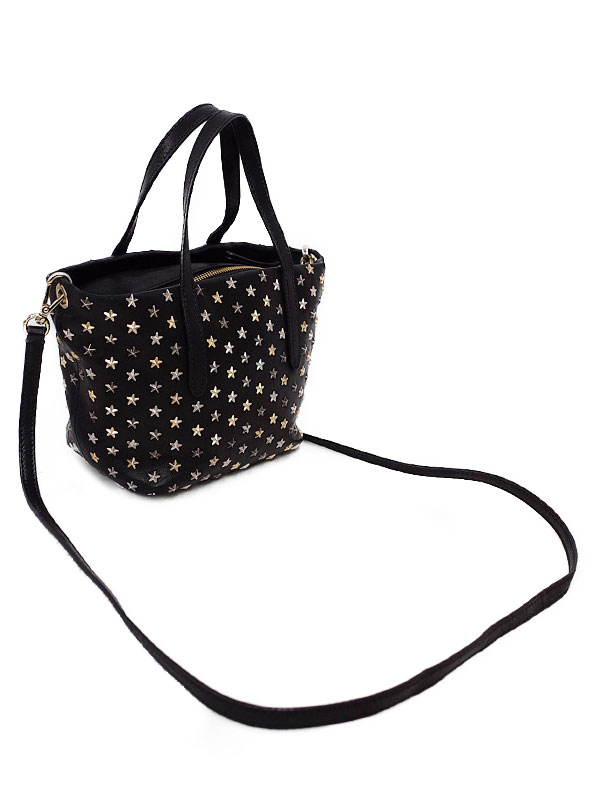 Jimmy Choo】ジミーチュウ『ミニサラ スタースタッズ付 2WAYトート