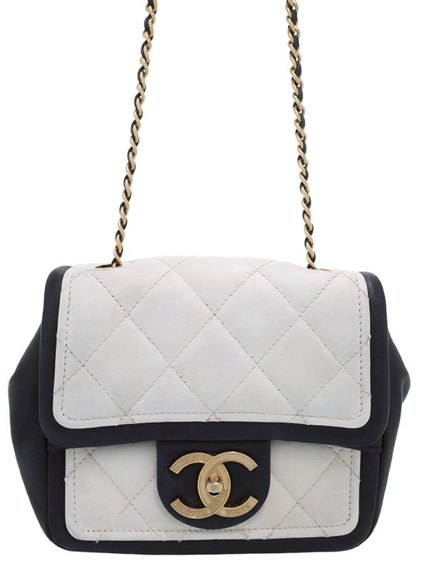 CHANEL】【マットゴールド金具】【バイカラー】シャネル『ミニ