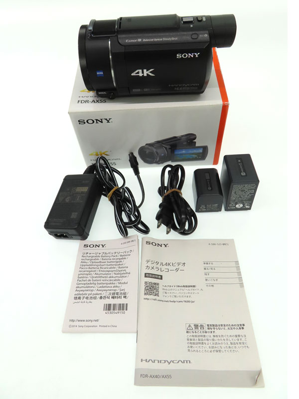 SONY】ソニー『4Kハンディカム』2019年 ブラック FDR-AX55 829万画素