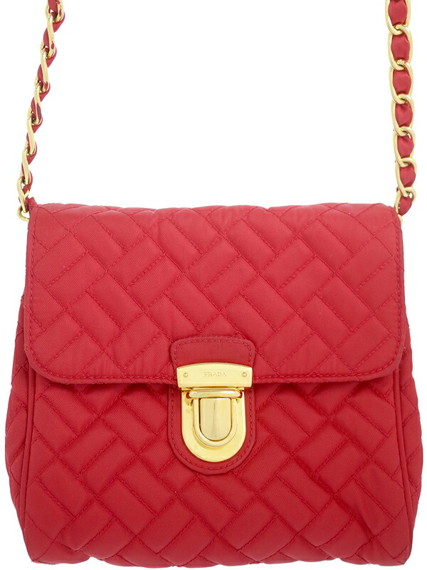 PRADA】プラダ『キルティング チェーンショルダーポーチ』BP0623