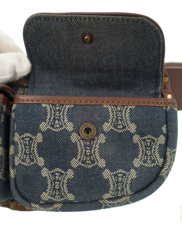CELINE】【ヴィンテージ】セリーヌ『マカダム デニムウエストポーチ