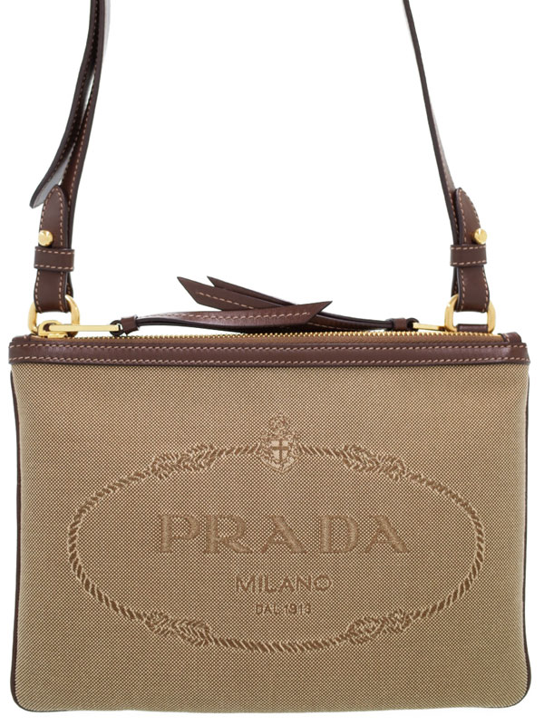 PRADA】プラダ『ロゴ ジャガード ショルダーバッグ』1BH046 レディース