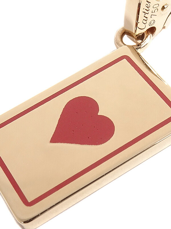 Cartier】カルティエ『K18PG トランプ ハート チャーム』ペンダント