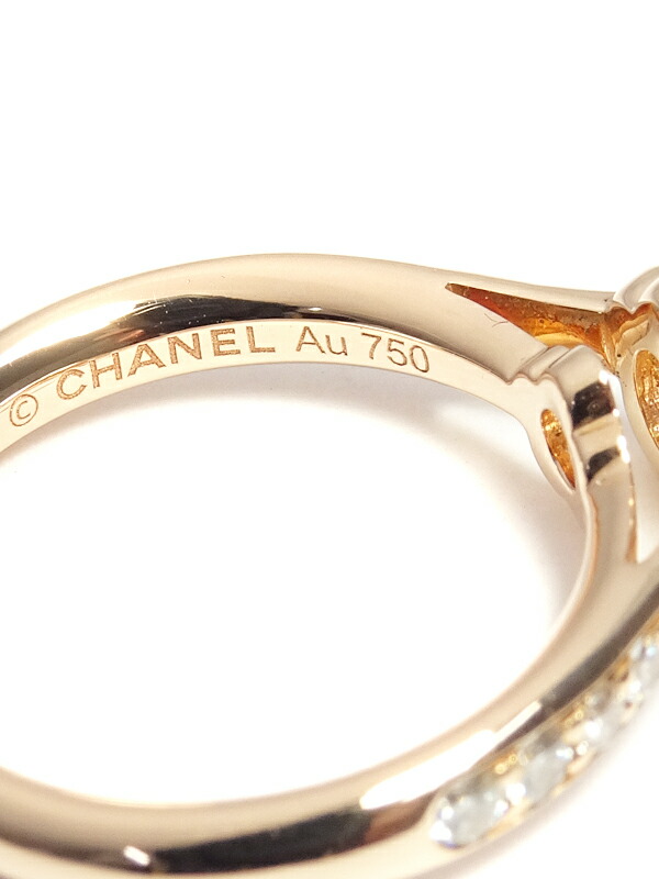 CHANEL】シャネル『K18PG カメリアコレクション エンゲージ リング