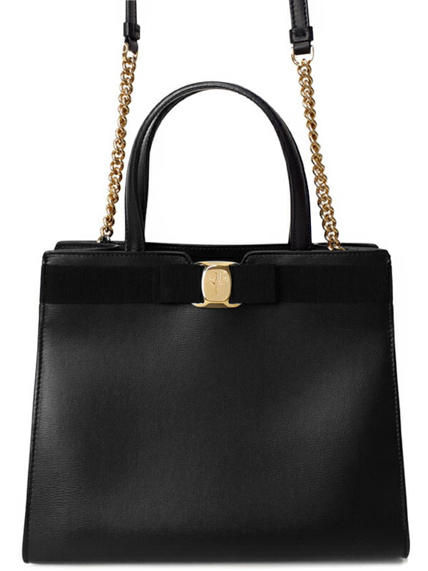 Salvatore Ferragamo】フェラガモ『ヴァラ リボン 2WAYトートバッグ