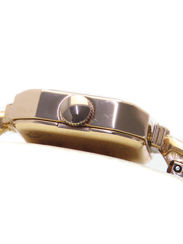 agete】アガット『クラシック スクエアフェイス ウォッチ ダイヤ