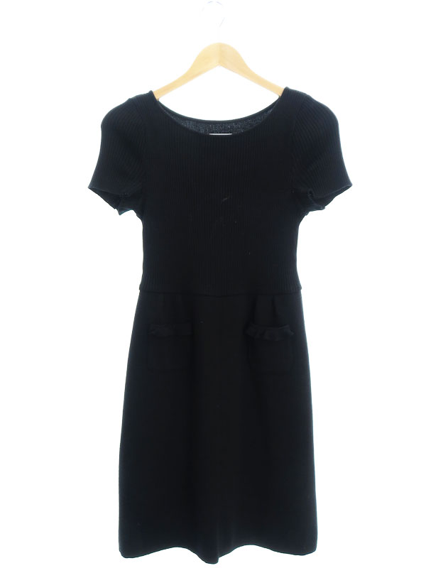 FOXEY】【日本製】フォクシー『半袖ニットワンピース size40』34576