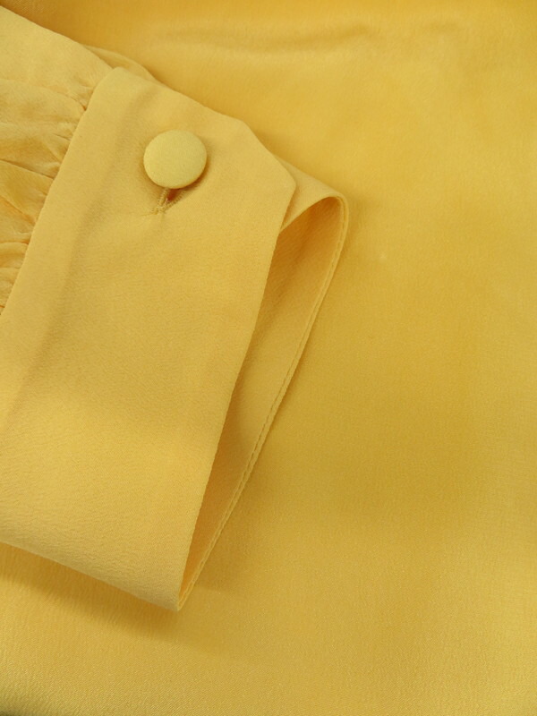 GUCCI】グッチ『フリルタイ付 シルクブラウス size42』596710 ZAAOG