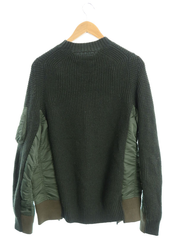 sacai】サカイ『MA-1 ニット プルオーバー size2』SCM-031 メンズ 長袖