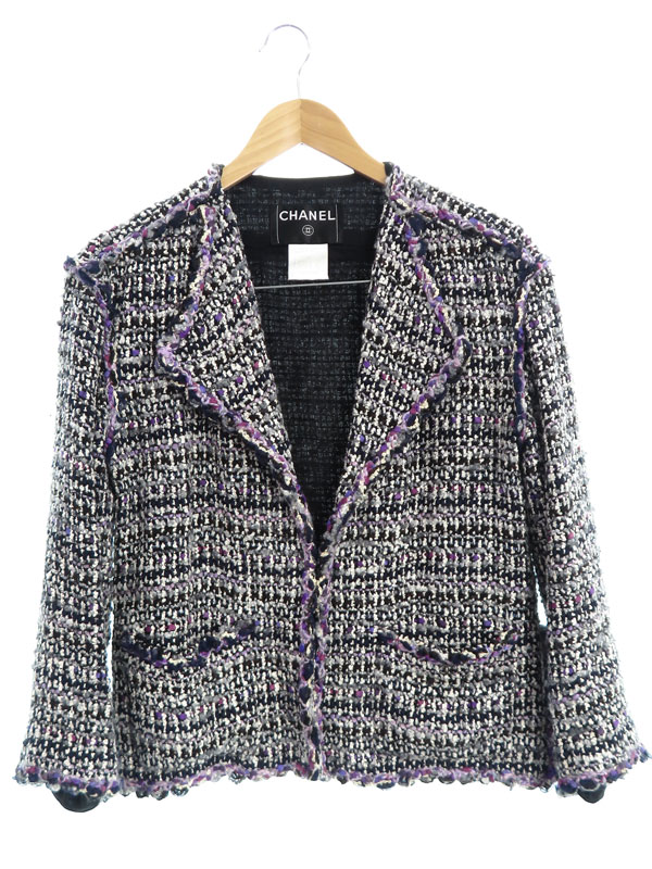 CHANEL】シャネル『ツイードジャケット size42』P29923V220179 07C
