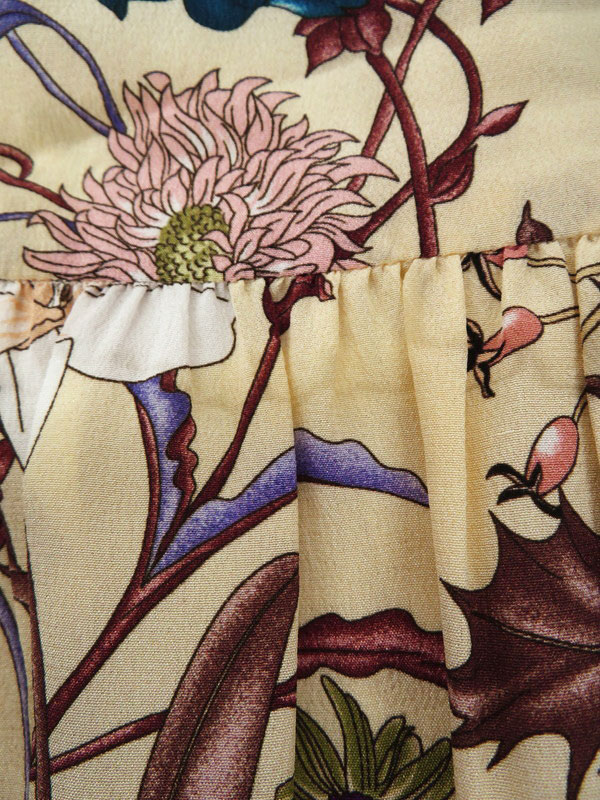 GUCCI】グッチ『キッズ 花柄 シルク ワンピース size12』578821 ZACBU