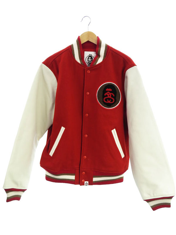 STUSSY】ステューシー『A BATHING APE VARSITY JACKET sizeXL
