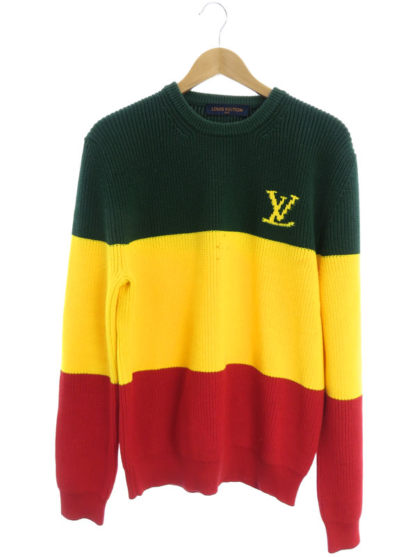 LOUIS VUITTON】ルイヴィトン『ロゴ ラスタカラー ニット sizeM』RM211