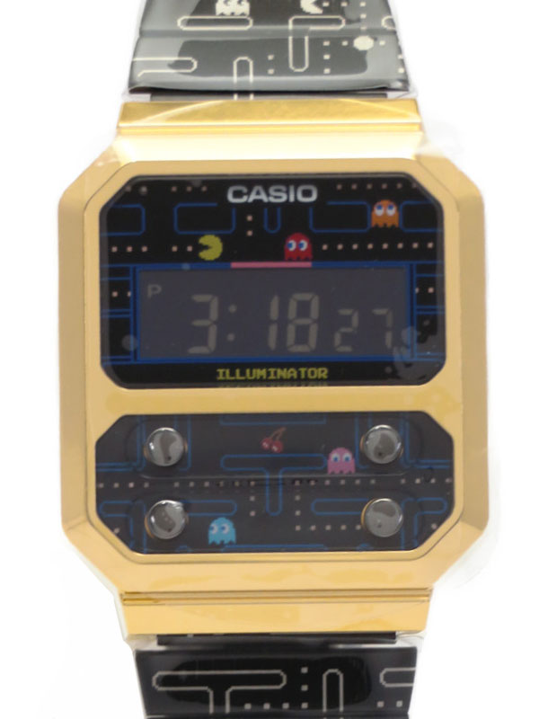 CASIO】カシオ『スタンダード パックマンコラボモデル』A100WEPC-1BJR