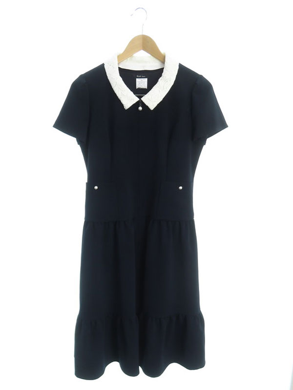 Rene basic】ルネ『フロントジップ ワンピース size38』5016250