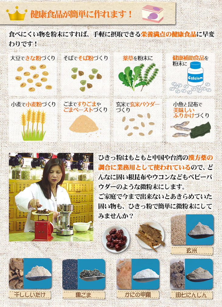 ひきっ粉（ひきっこ）300cc 製粉機 製粉器T-351/強力業務用ミルサー