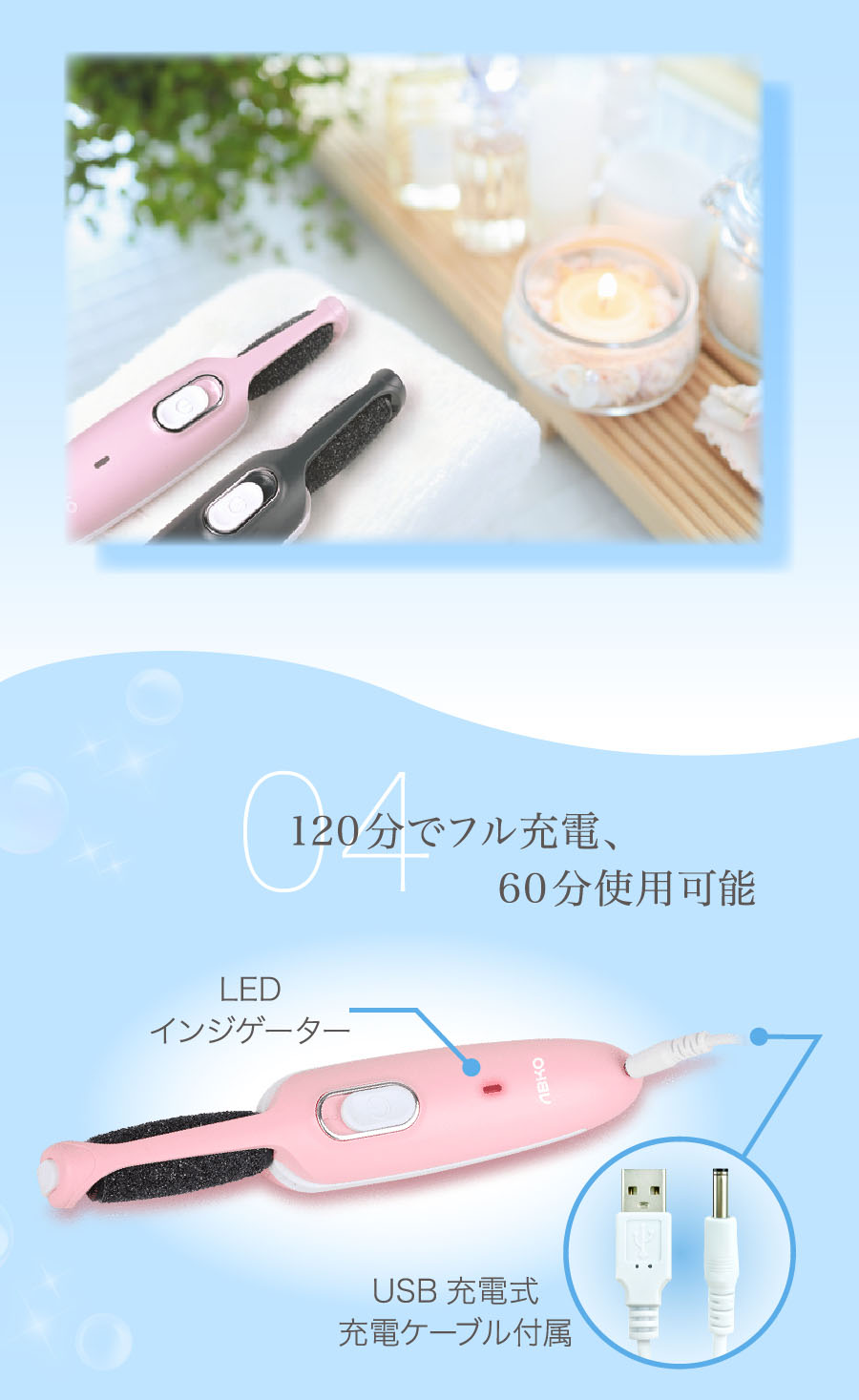 楽天市場】電動角質リムーバー かかと 角質除去 Shine Roller