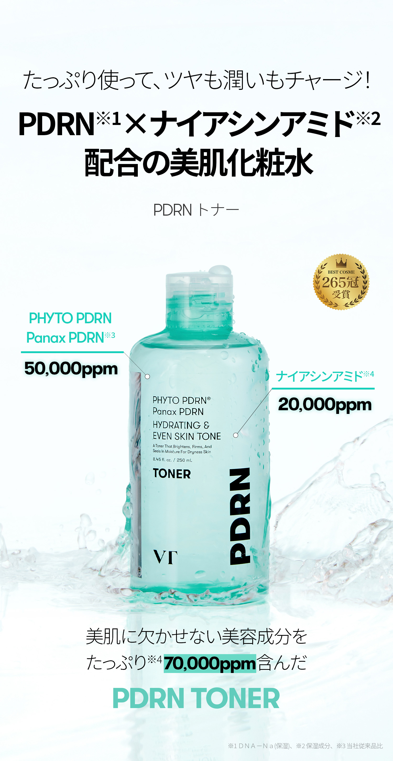 楽天市場】【NEW】【VT公式】【PDRN トナー(250ml)】化粧水 トナー