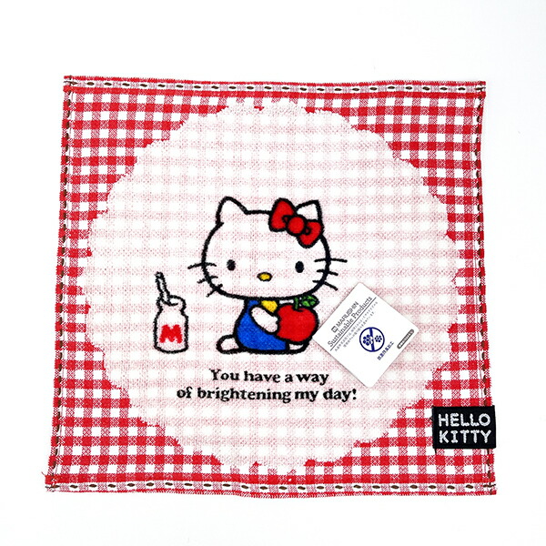 サンリオ ハローキティ セブンティーズ チェック ミニタオル サマー