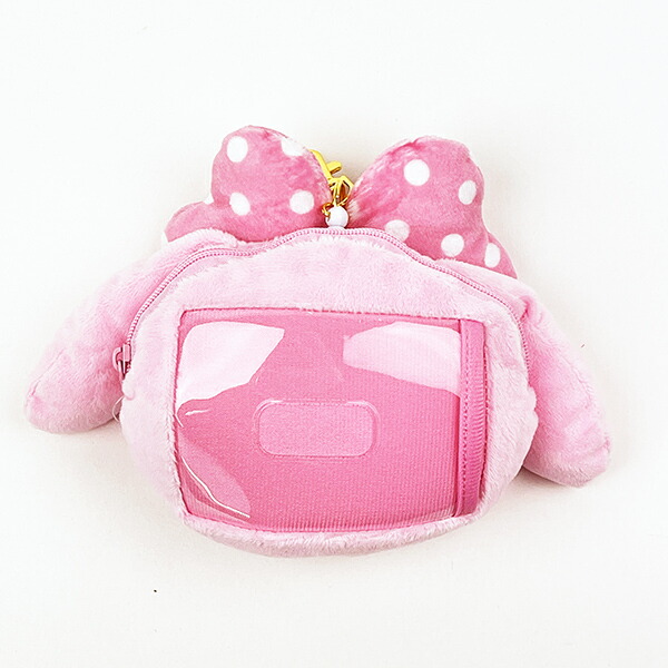 サンリオキャラクターズ フェイスパスケース マイメロディ リール付き