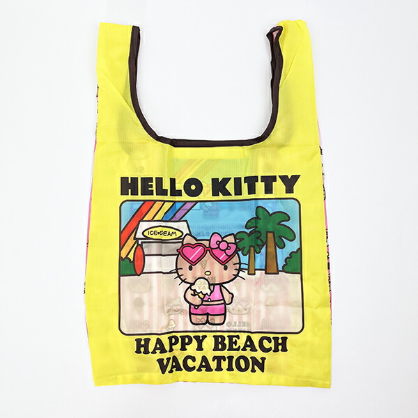 サンリオ ハローキティ 日焼け キティ エコバッグ(M) イエロー Sanrio