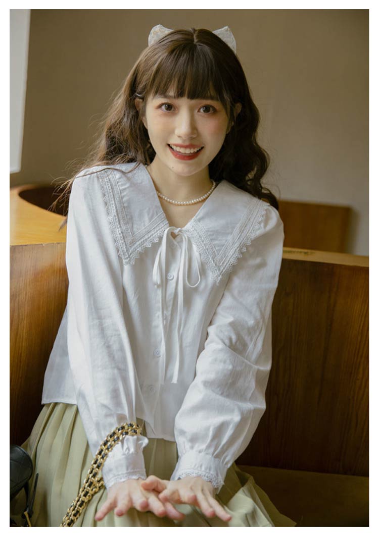 楽天市場】送料無料 レディース ビッグカラー かわいい フリル襟