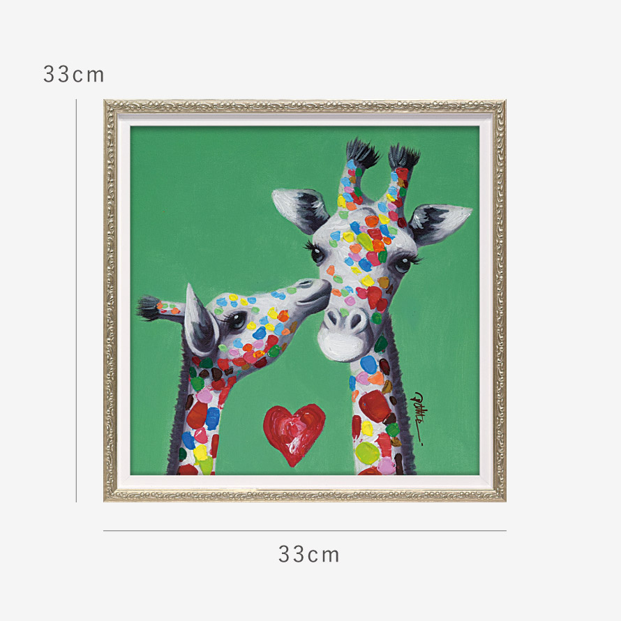 楽天市場】アートパネル キリン アートフレーム 油絵 アート 絵