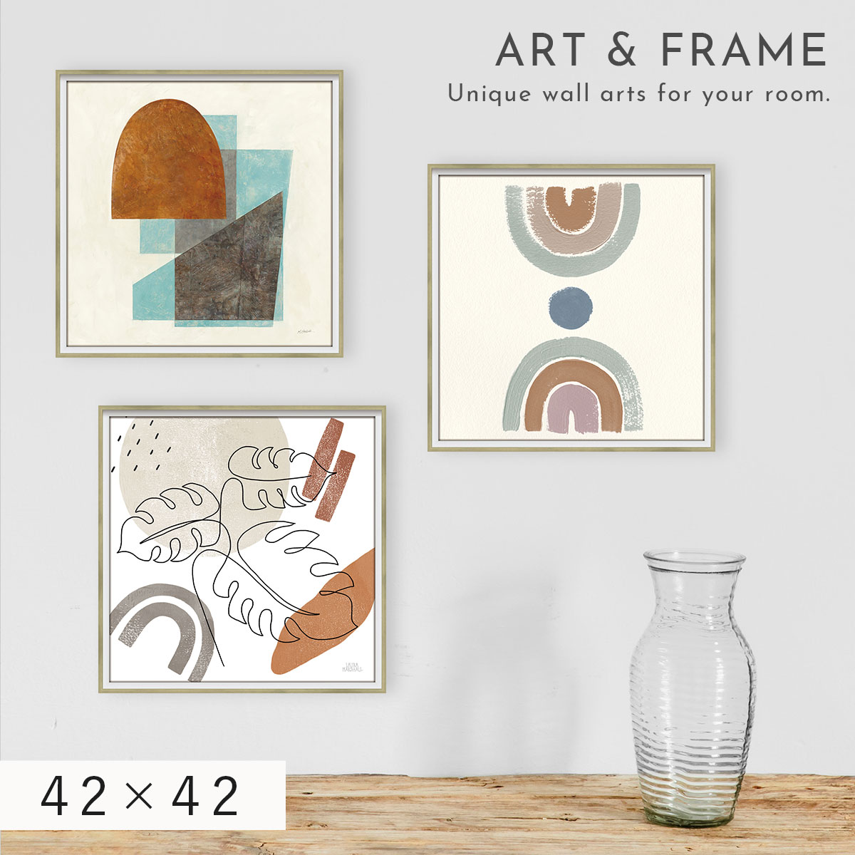 楽天市場】アートパネル 抽象 42×42cm アート ポスター 抽象画 モダン