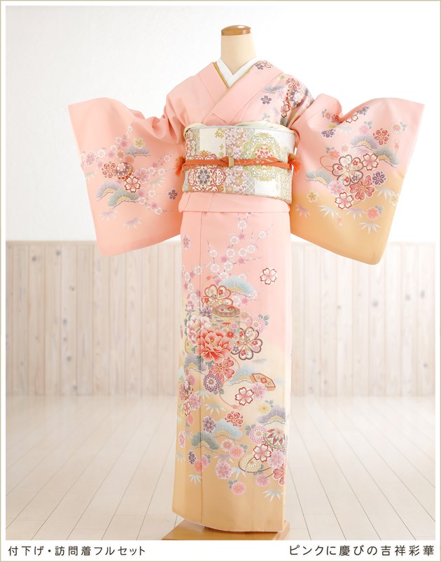 楽天市場】訪問着レンタル 七五三 結婚式 フルセット hw1359 母親 着物