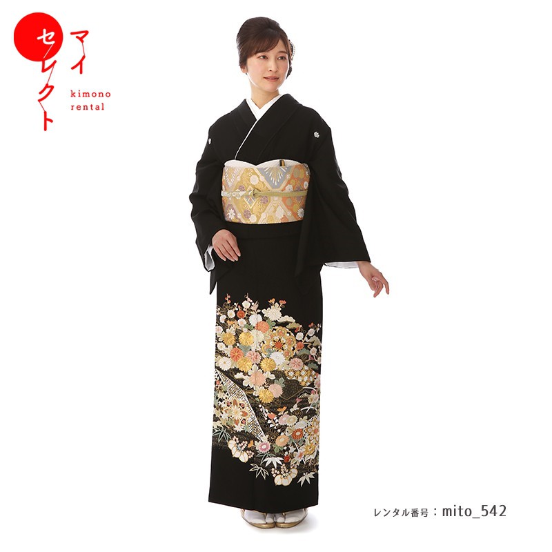 楽天市場】【レンタル】 留袖 総刺繍 mito_542 手刺繍 松竹梅に四季花