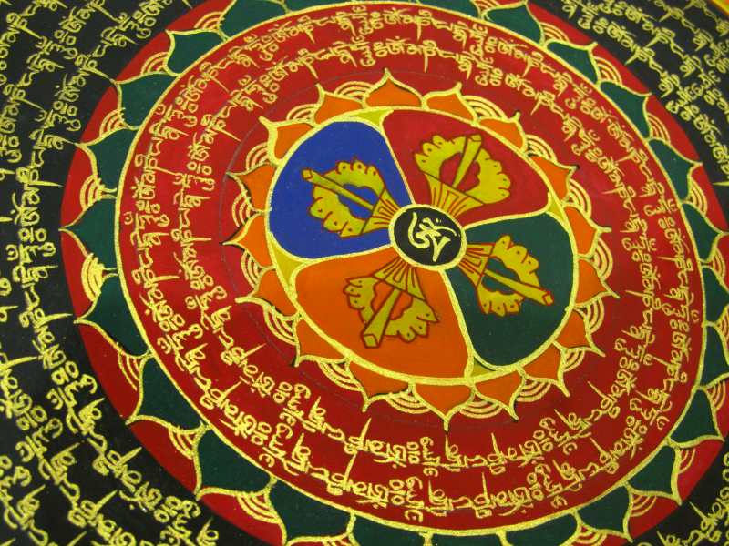 種子 曼荼羅 しゅじまんだら サイズ約35cm×35cm レッド系 僧侶・タンカ