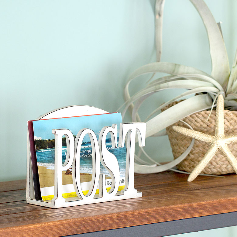 楽天市場】レタースタンド POST 木製 メールスタンド 卓上 レター