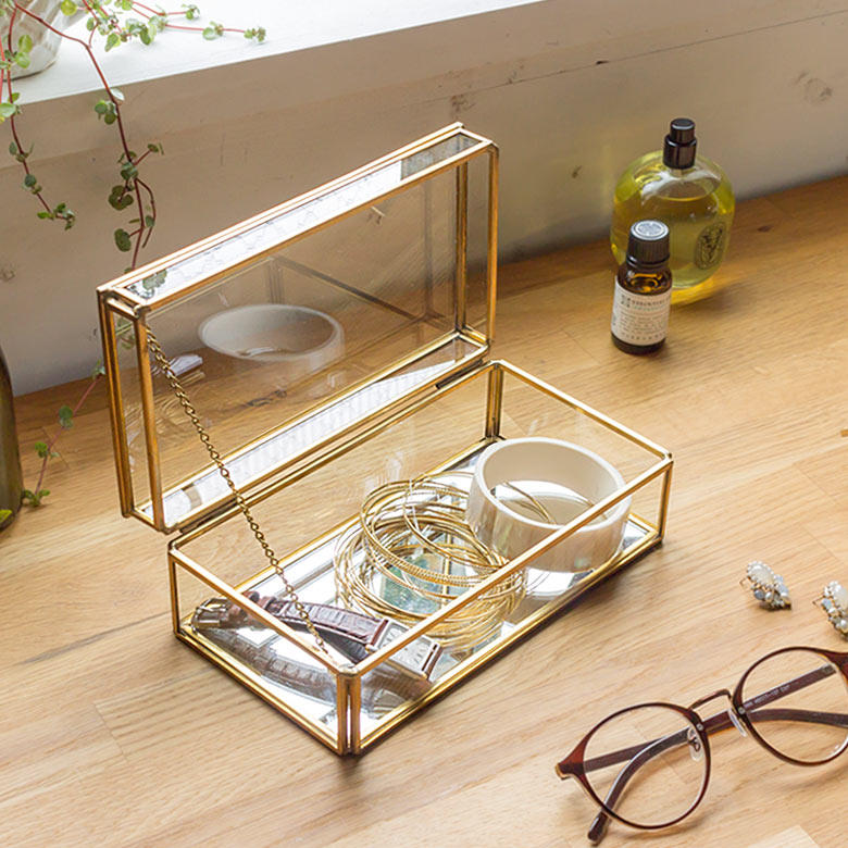 フランスアンティークガラスケース アクセサリーケース ディスプレイ