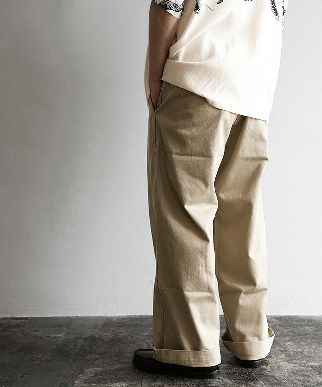 GL42426]gold(ゴールド) SELVEDGE WEAPON WIDE TROUSERS セルビッジ
