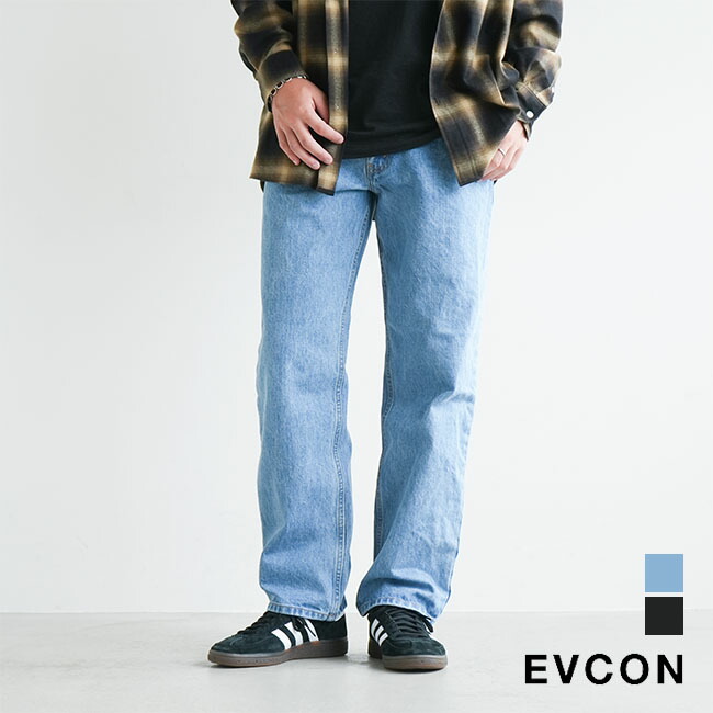 SALE 50%OFF】[233-91506]EVCON(エビコン)RELAX STRAIGHT DENIM PANTS