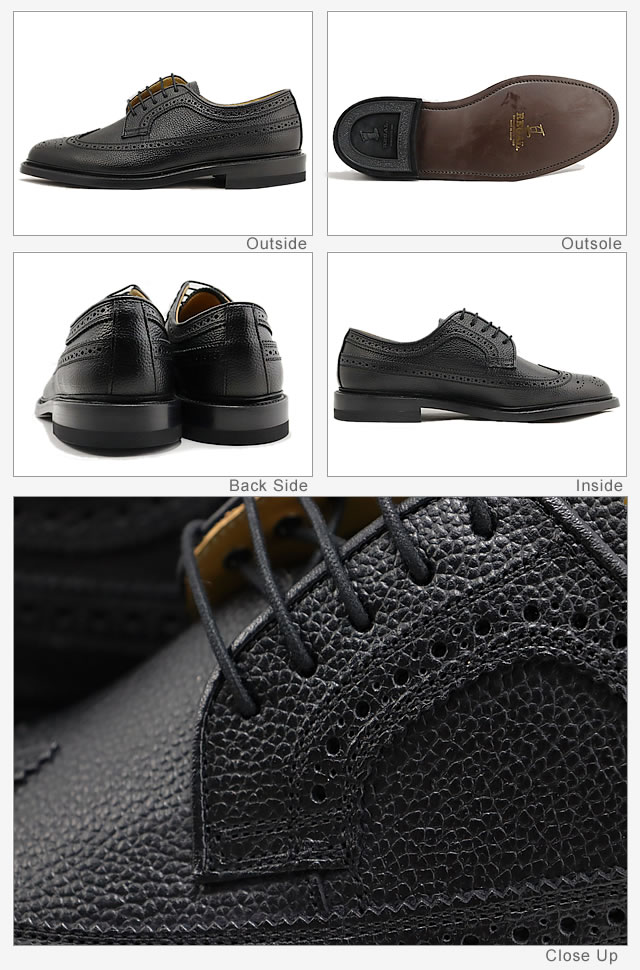 REGAL リーガル ウィングチップ 2585 BLACK ブラック ビジネスシューズ