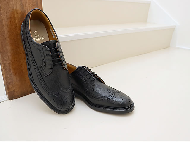 REGAL リーガル ウィングチップ 2585 BLACK ブラック ビジネスシューズ