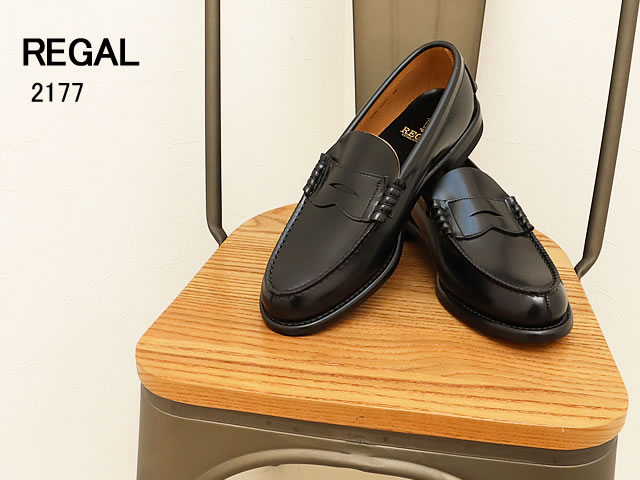 REGAL リーガル ローファー 2177 BLACK ブラック ビジネスシューズ EE