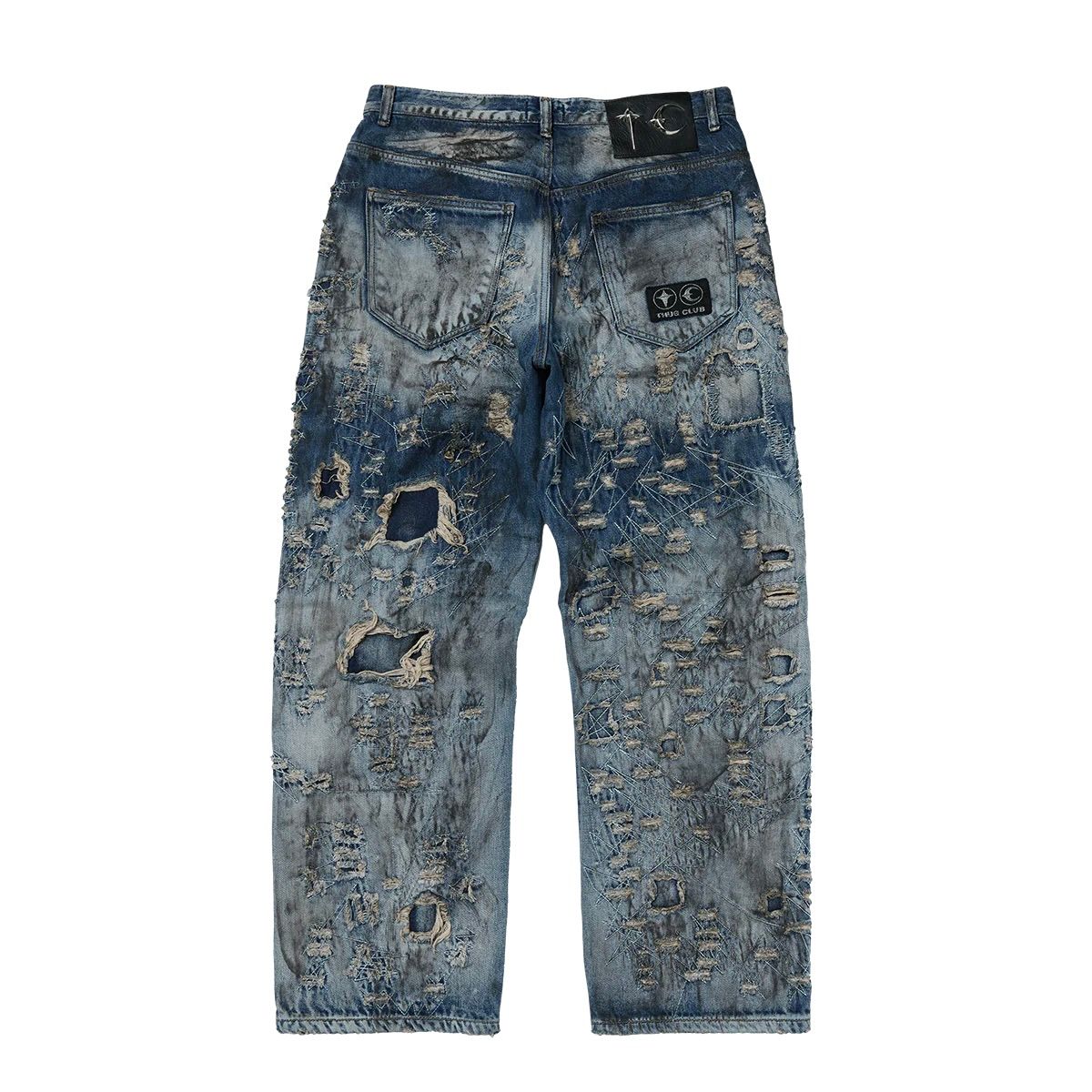 Thug Club - 【残り一点】Hard-Washed Damaged Denim Pants | ACRMTSM