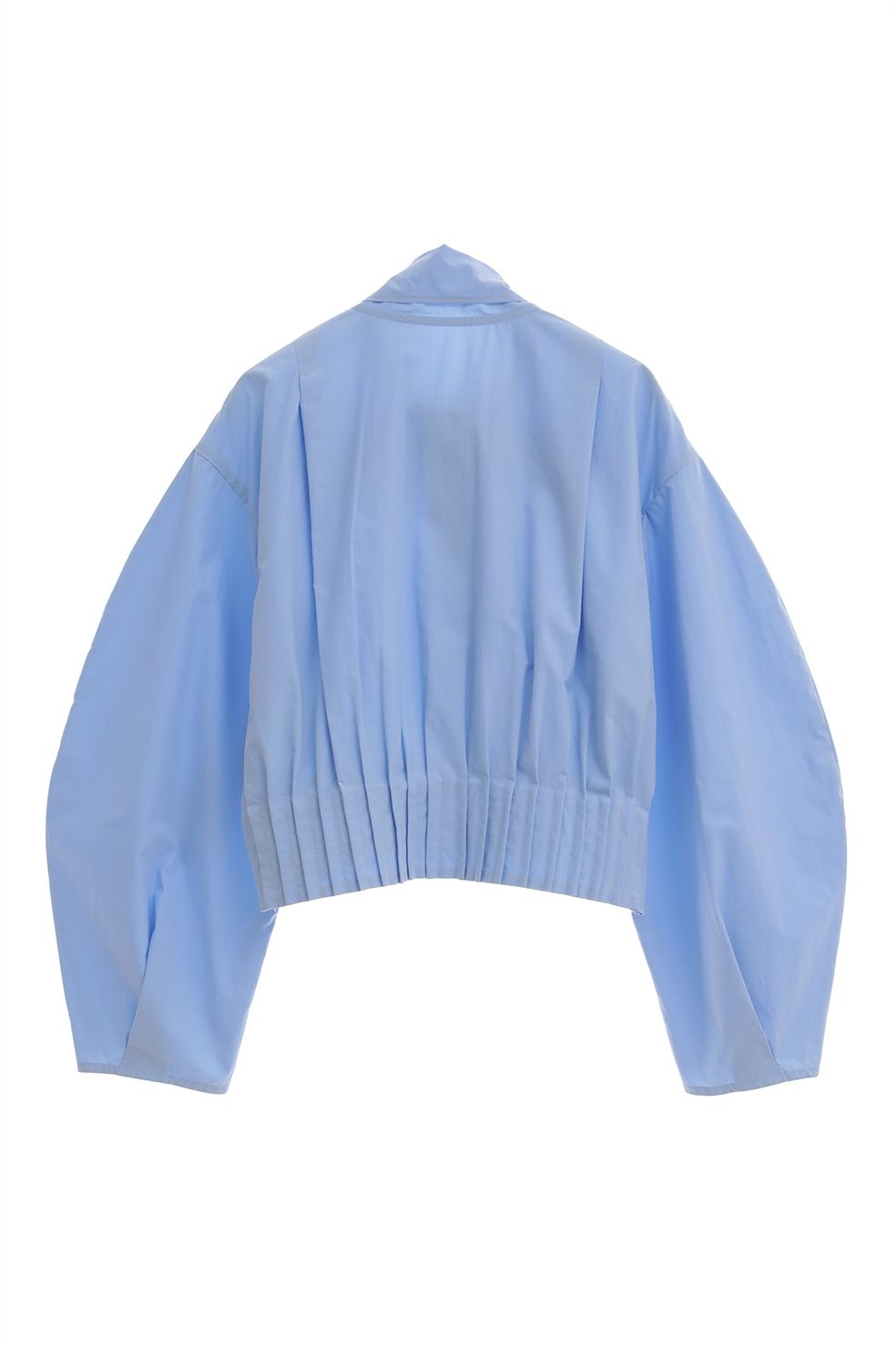 CLANE - リボンジップシャツ - RIBBON ZIP SHIRTS - SAX | ADDICT WEB SHOP