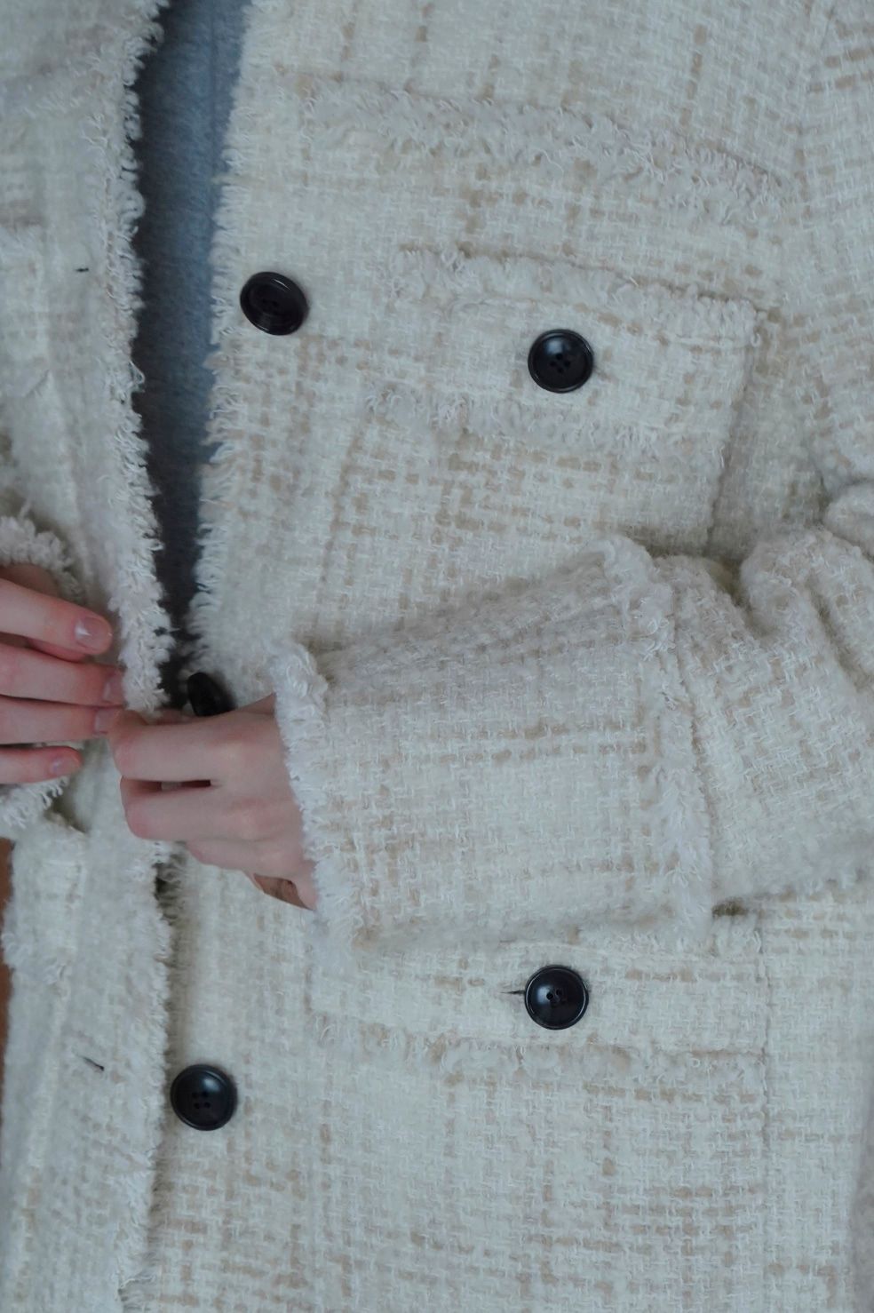 CLANE - ノーカラー ツイード ジャケット - NO COLOR TWEED JACKET