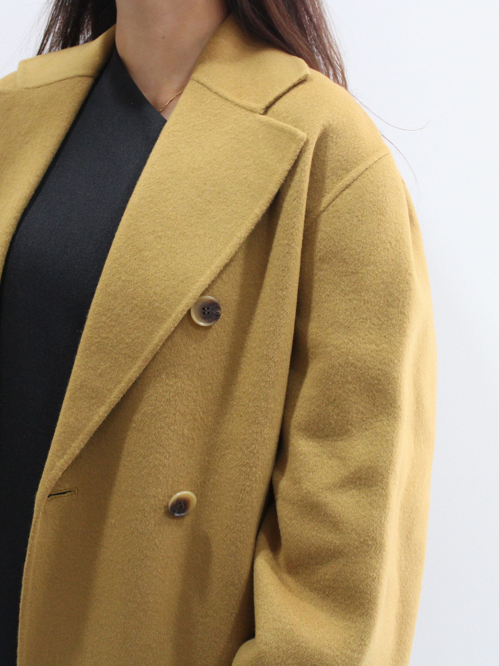 ETRE TOKYO - ダブルブレストリバーロングコート - BEIGE | ADDICT WEB