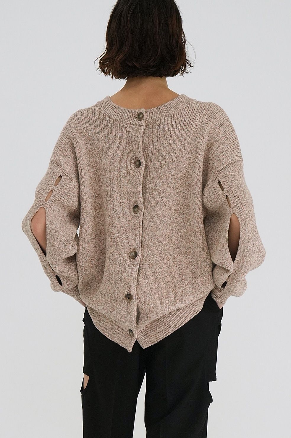 CLANE CURVE SLEEVE KNIT CARDIGAN 【公式通販】
