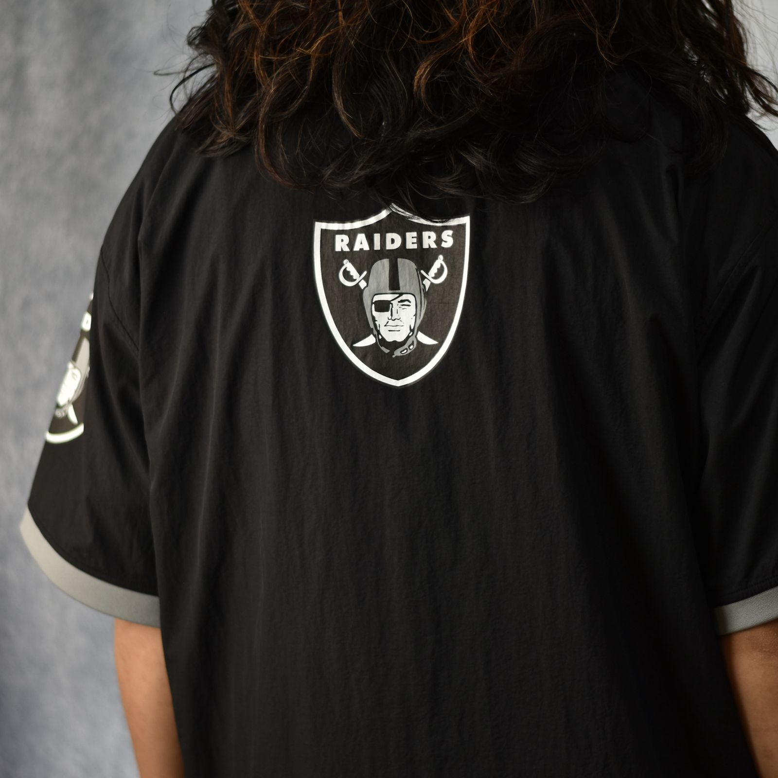 CALEE - × NFL RAIDERS S/S NYLON GAME SH (BLACK) / ナショナル
