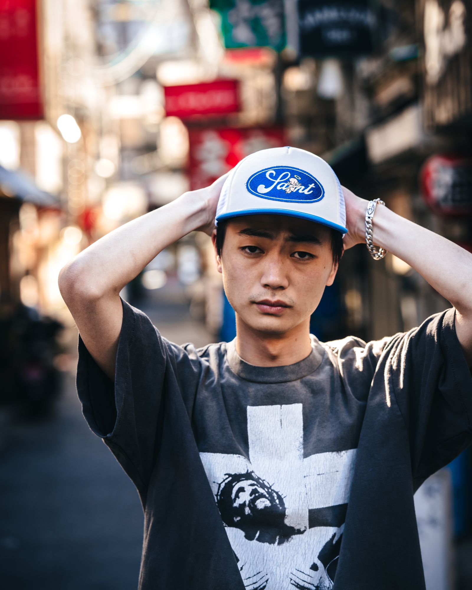 SAINT M×××××× - ラスト1点 / SM-S22-0000-016/SS TEE/DMJ/ BLACK / T