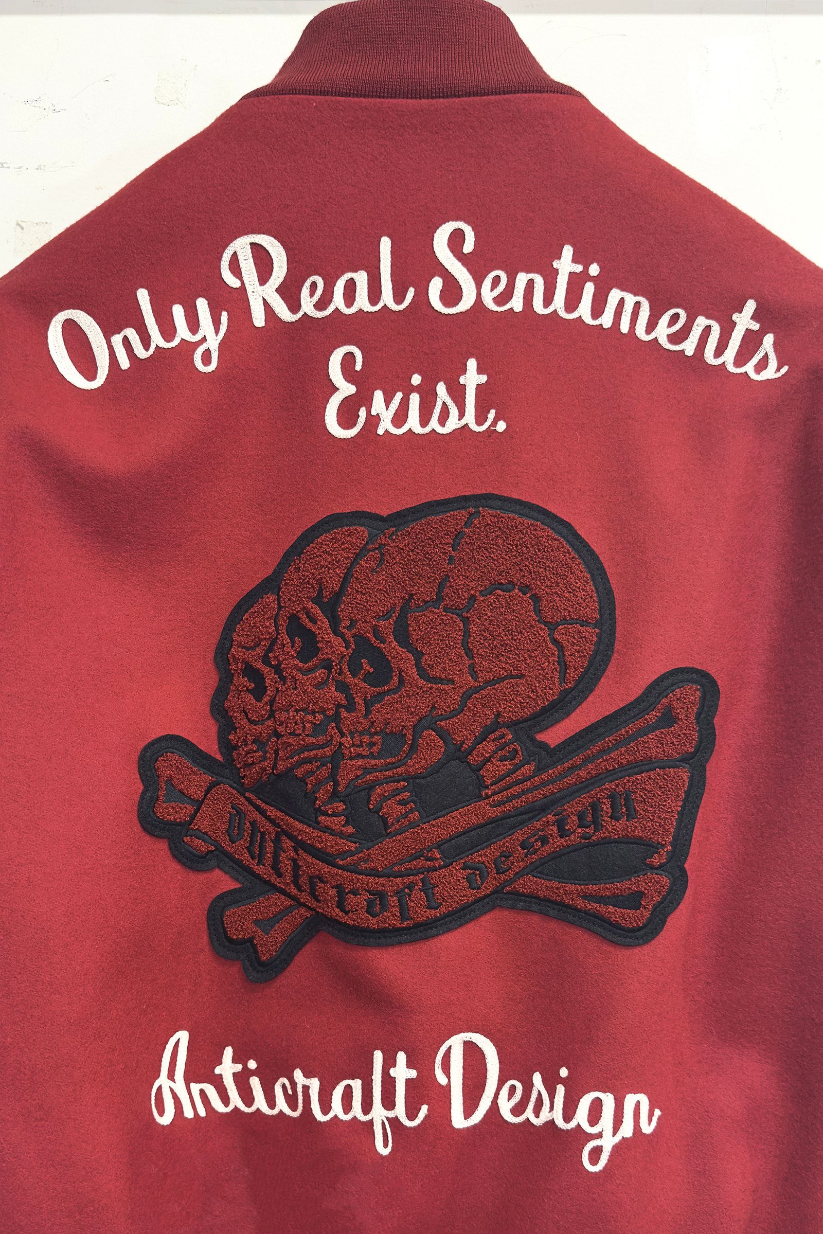 Azuma - PACHED LETTER JACKET / レタージャケット (BLACK, RED) | HAZE